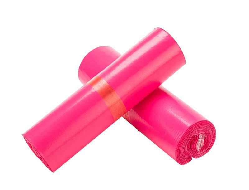 朝阳玫红色快递袋-02